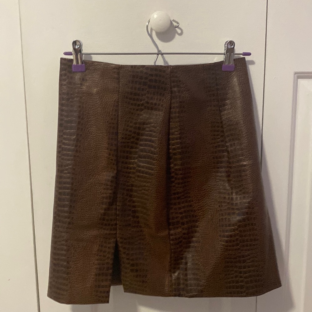 Shein crocodile mini skirt